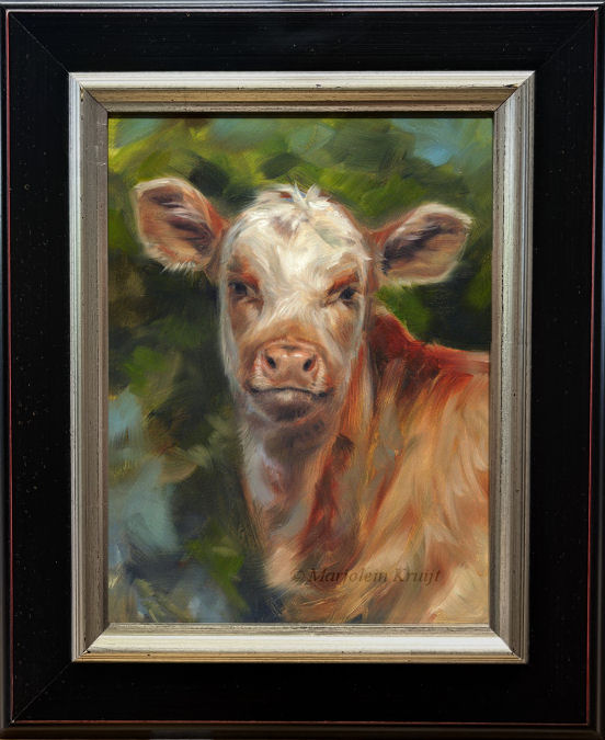 Lol Regeneratie vermijden Calf [cow] painting FOR SALE - Marjolein Kruijt
